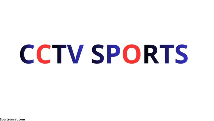 CCTV Sports logo: Chinese sports television channel broadcasting live football and sports events
